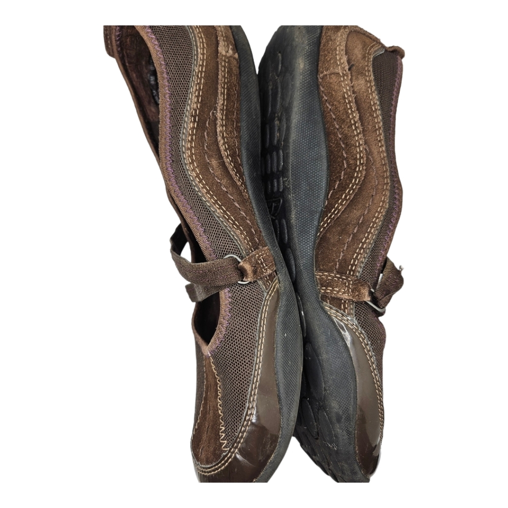 Clarks Privo Brown Suede and Nylon Mary Jane Slip-on Size 9M - Picture 5 of 6
